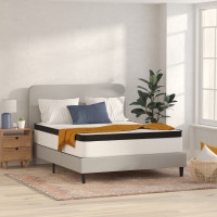 Flash Furniture CL-FR231-12-Q-GG Capri Comfortable Sleep Firm 12 Inch CertiPUR-US Certified Hybrid Pocket Spring Mattress, Extra Firm Feel, Durable Support, Queen Mattress in a Box